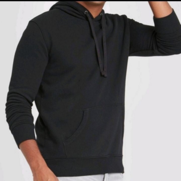 Black Hooded Pullover Sweatshirt - Picture 2 of 3